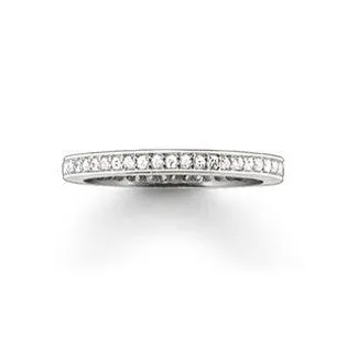 Thomas Sabo Glam And Soul Sterling Silver White Zirconia Eternity Style Ring sold by C.W. Sellors