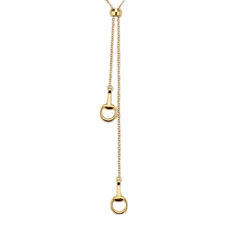 Gucci Horsebit 18ct Yellow Gold Lariat Necklace D sold by C.W. Sellors