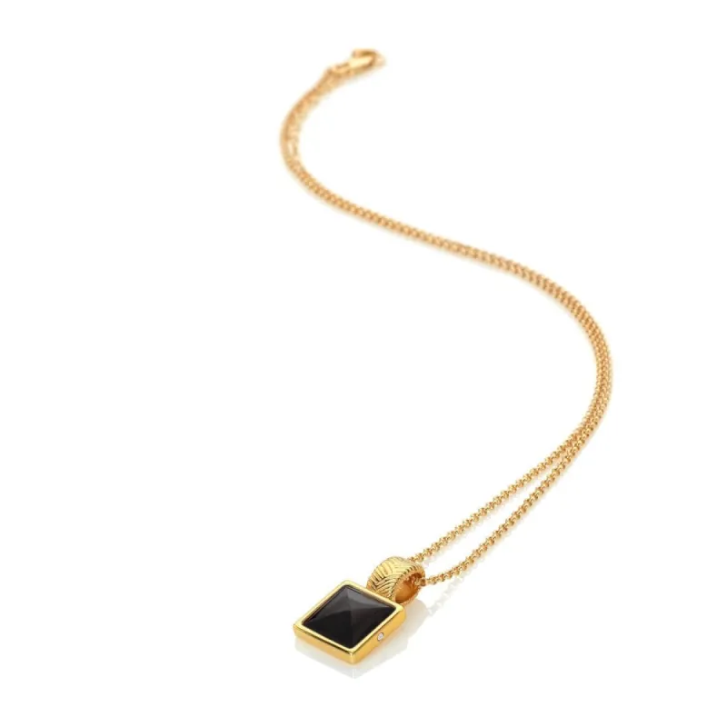 Hot Diamonds x Jac Jossa Gold Plated Sterling Silver Black Onyx Necklace sold by C.W. Sellors
