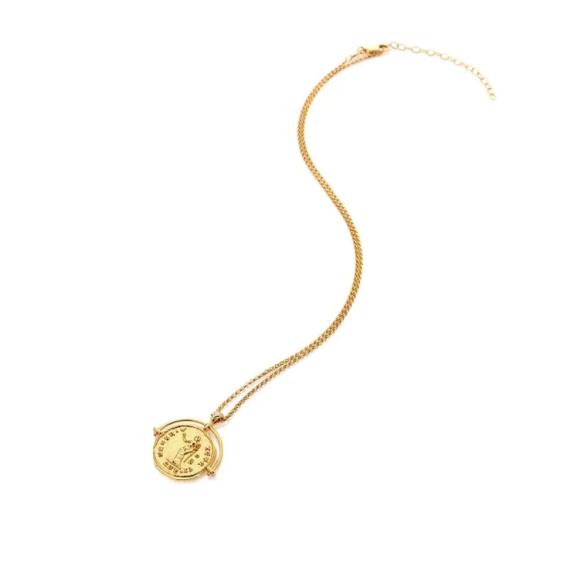 Hot Diamonds x Jac Jossa Gold Plated Sterling Silver Venus Arc Necklace sold by C.W. Sellors