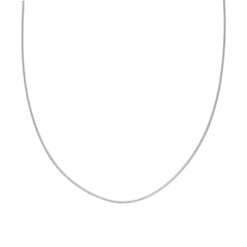 Sterling Silver Medium Mirror Omega Chain sold by C.W. Sellors