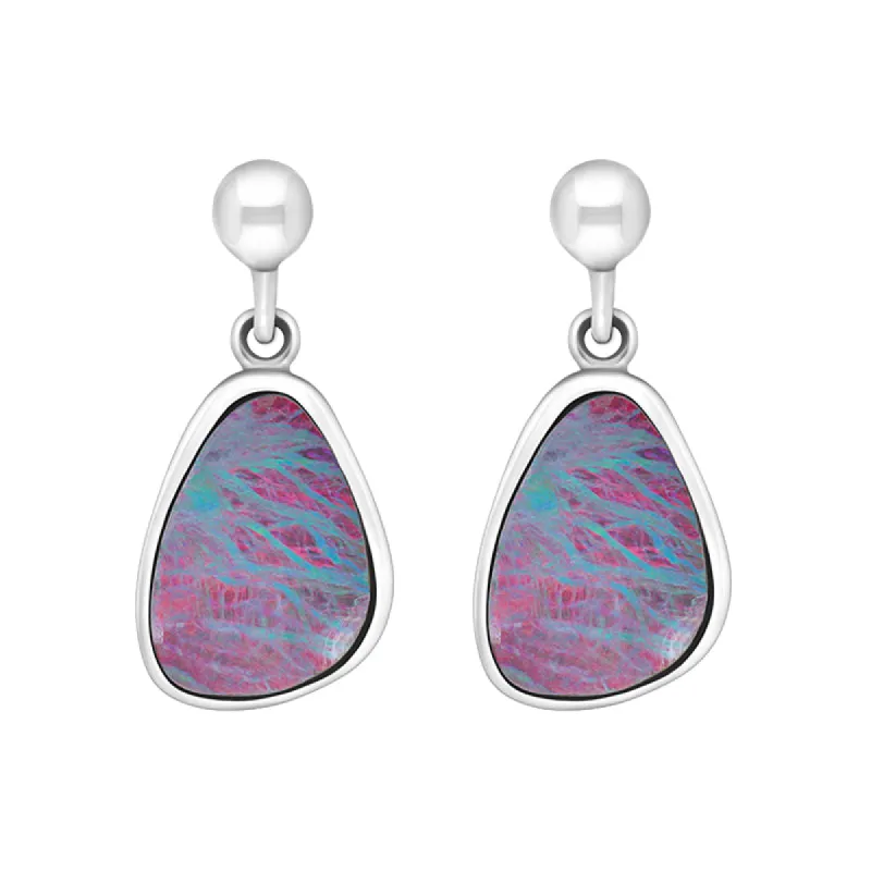 Sterling Silver Abstract Opal Doublet Drop Earrings D sold by C.W. Sellors