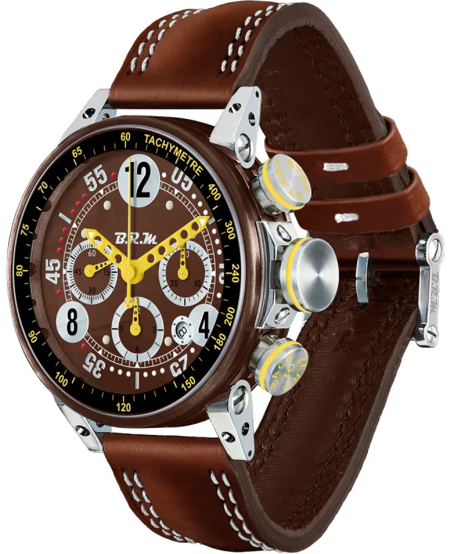 B.R.M. Watches V12-44 Chocolate Watch sold by C.W. Sellors