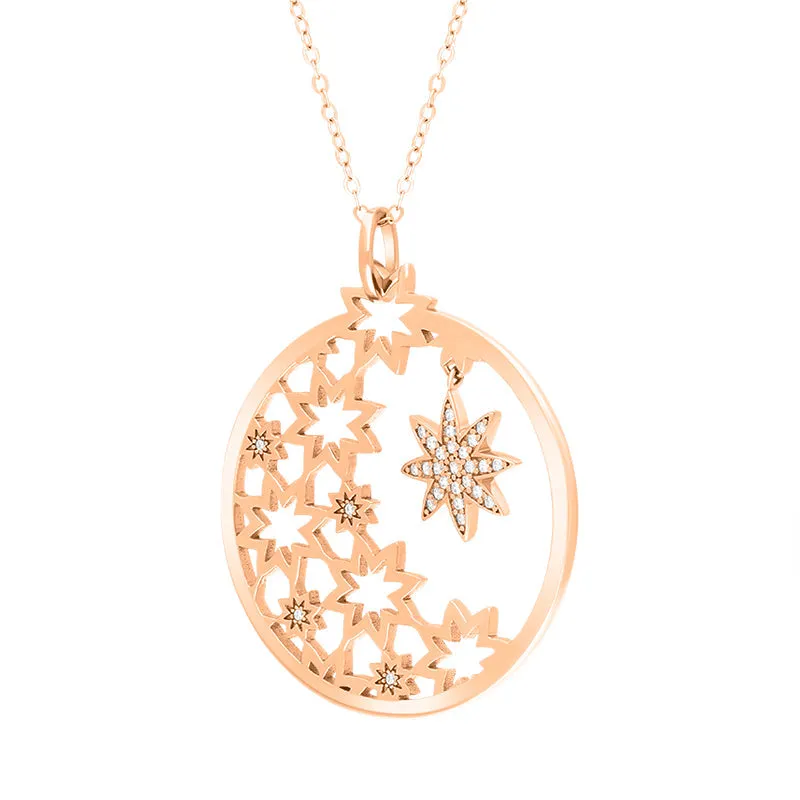 Vixi Jewellery Nova Rose Gold Round Star Necklace D sold by C.W. Sellors product image thumbnail 2
