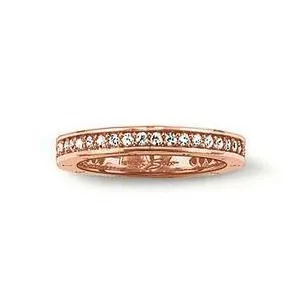 Thomas Sabo Glam And Soul Rose Gold White Zirconia Classic Eternity Ring D sold by C.W. Sellors