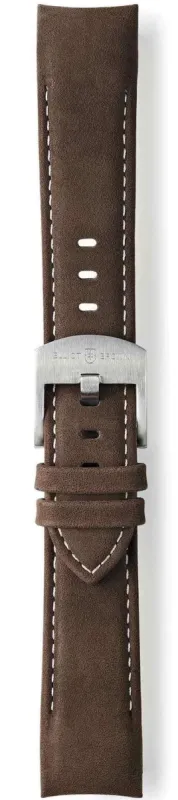 Elliot Brown Strap Leather 22mm Tobacco Matt Cream Stitch Bronze Tongue Buckle sold by C.W. Sellors