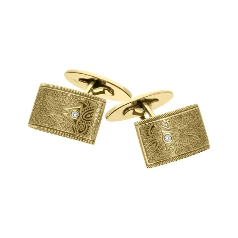 Wellendorff 18ct Yellow Gold Diamond Cufflinks D sold by C.W. Sellors