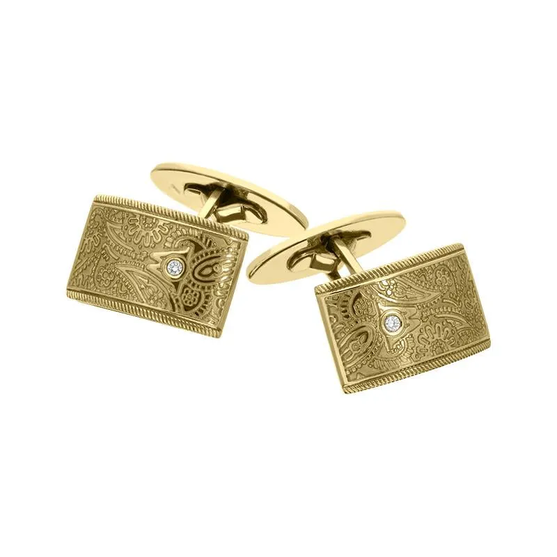 Wellendorff 18ct Yellow Gold Diamond Cufflinks D sold by C.W. Sellors