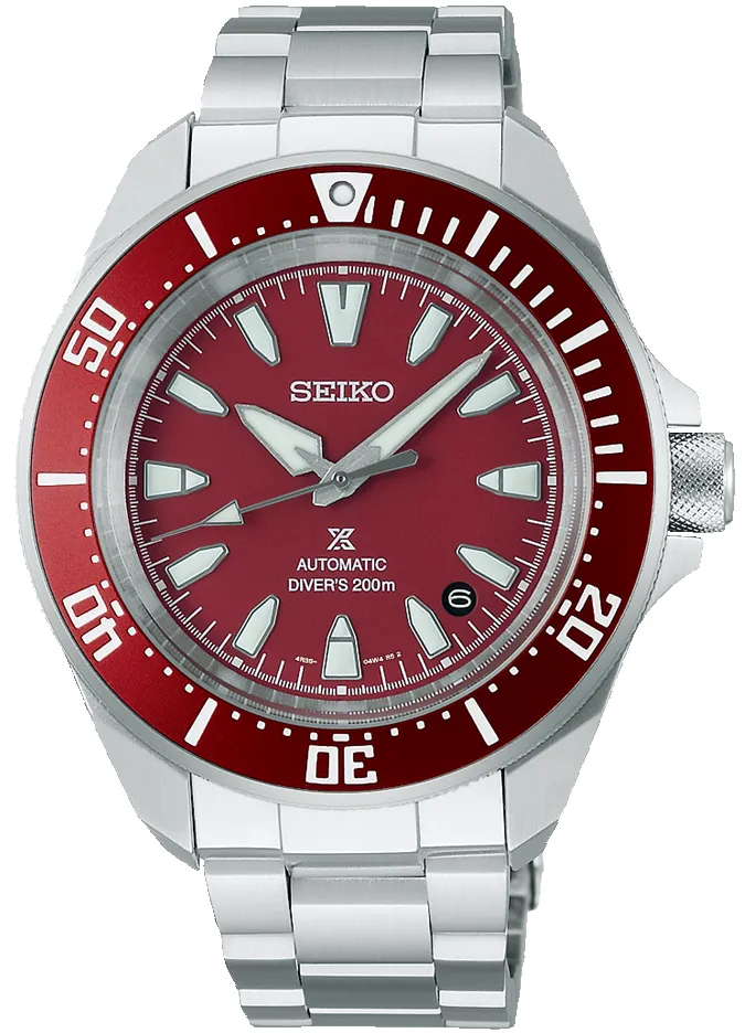 Seiko Prospex 4R Red Shog-urai Diver Watch sold by C.W. Sellors