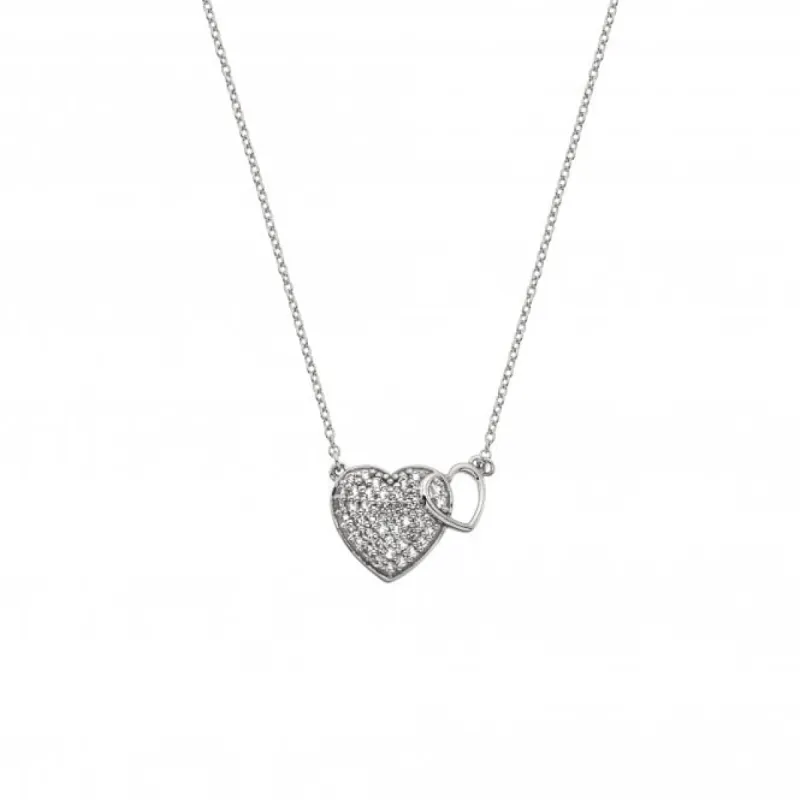 Hot Diamonds Togetherness Sterling Silver White Topaz Heart Locket D sold by C.W. Sellors