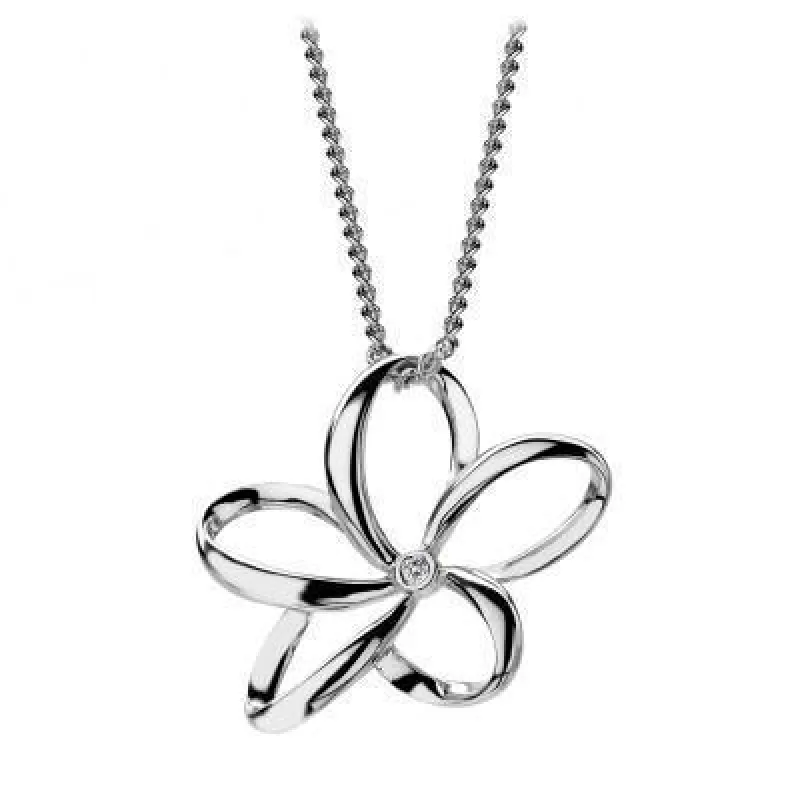 Hot Diamonds Paradise Sterling Silver Open Petal Necklace sold by C.W. Sellors