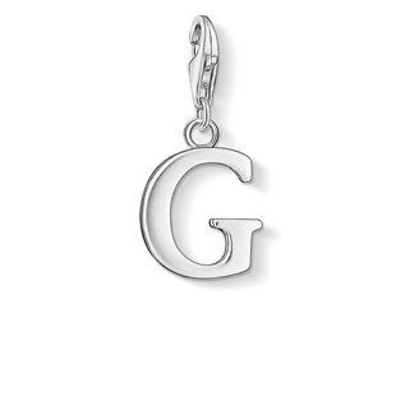 Thomas Sabo Charm Club Sterling Silver Letter G Charm D sold by C.W. Sellors