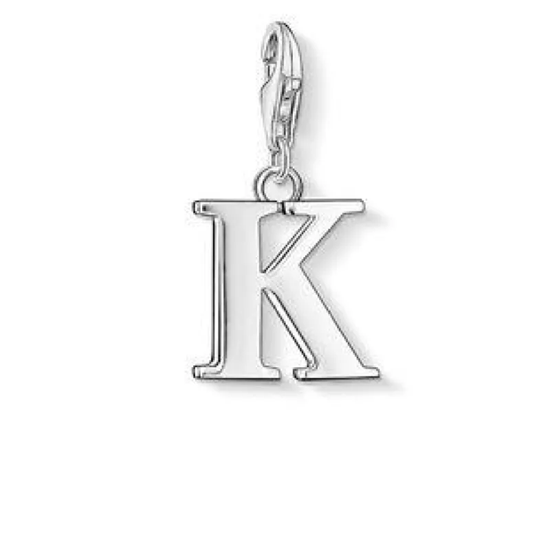Thomas Sabo Charm Club Sterling Silver Letter K Charm D sold by C.W. Sellors