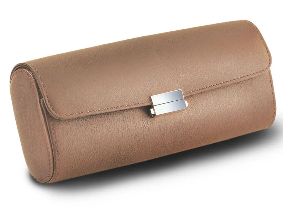 Scatola del Tempo Watch Case Viaggio Pochette Chestnut sold by C.W. Sellors