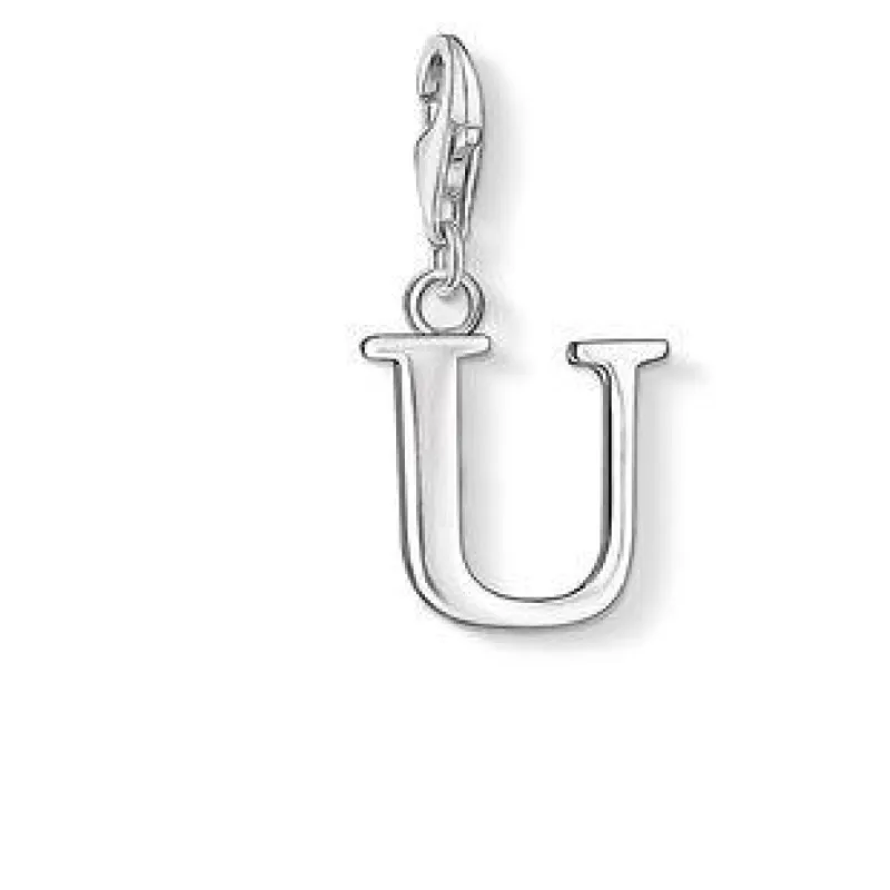 Thomas Sabo Charm Club Sterling Silver Letter U Charm D sold by C.W. Sellors