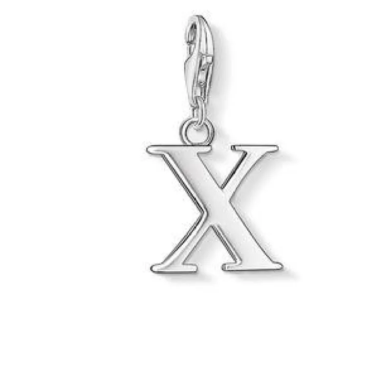 Thomas Sabo Charm Club Sterling Silver Letter X Charm D sold by C.W. Sellors