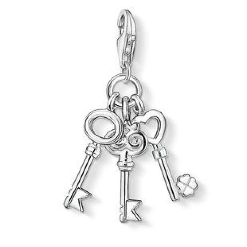 Thomas Sabo Charm Club Sterling Silver Keys Charm D sold by C.W. Sellors