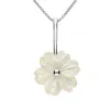 Sterling Silver White Mother of Pearl Tuberose 18mm Dahlia Necklace sold by C.W. Sellors