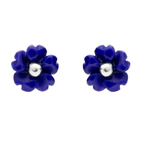 Sterling Silver Lapis Lazuli Tuberose 6mm Gypsophila Stud Earrings sold by C.W. Sellors