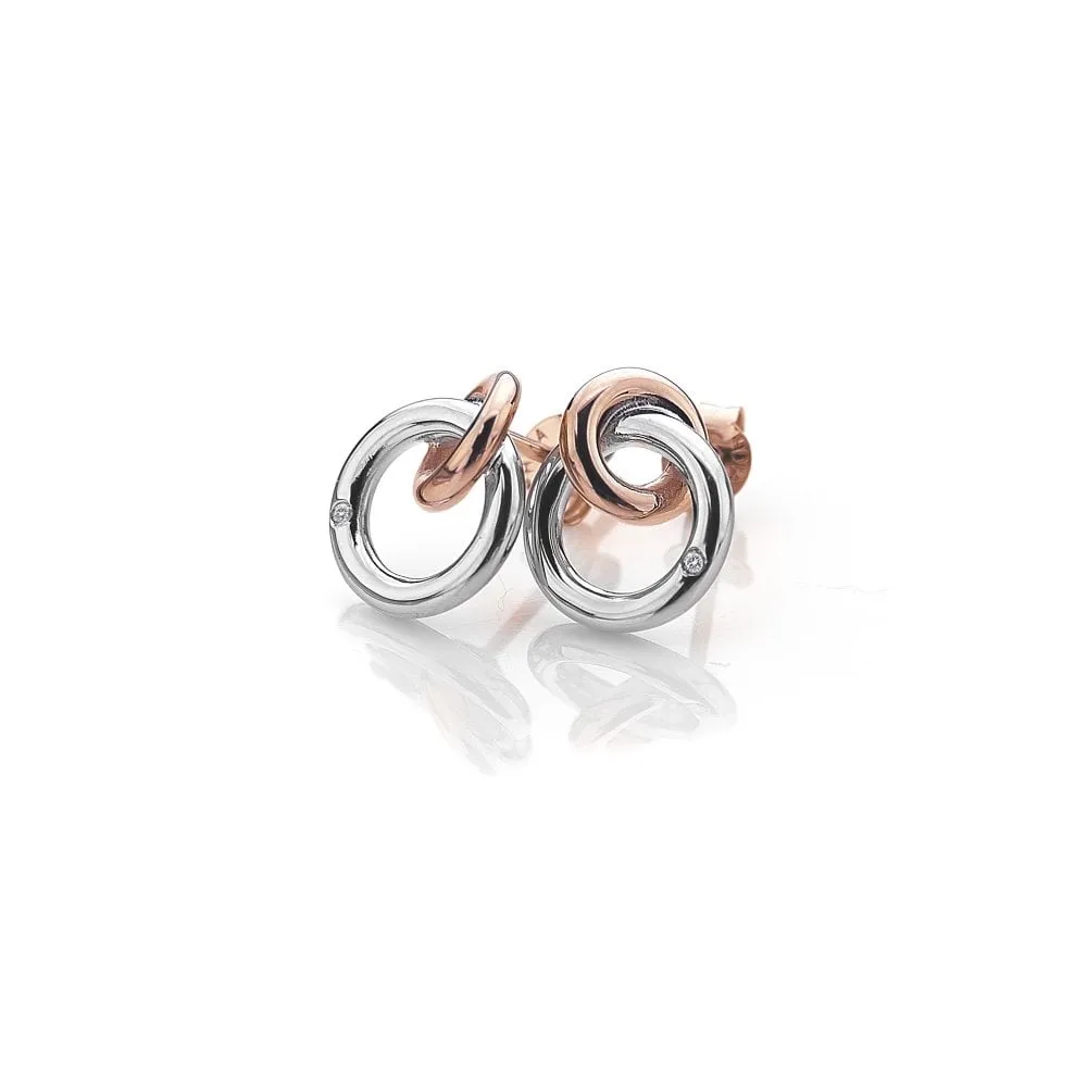 Hot Diamonds Eternity Sterling Silver Rose Gold Plated Earrings sold by C.W. Sellors product image thumbnail 2
