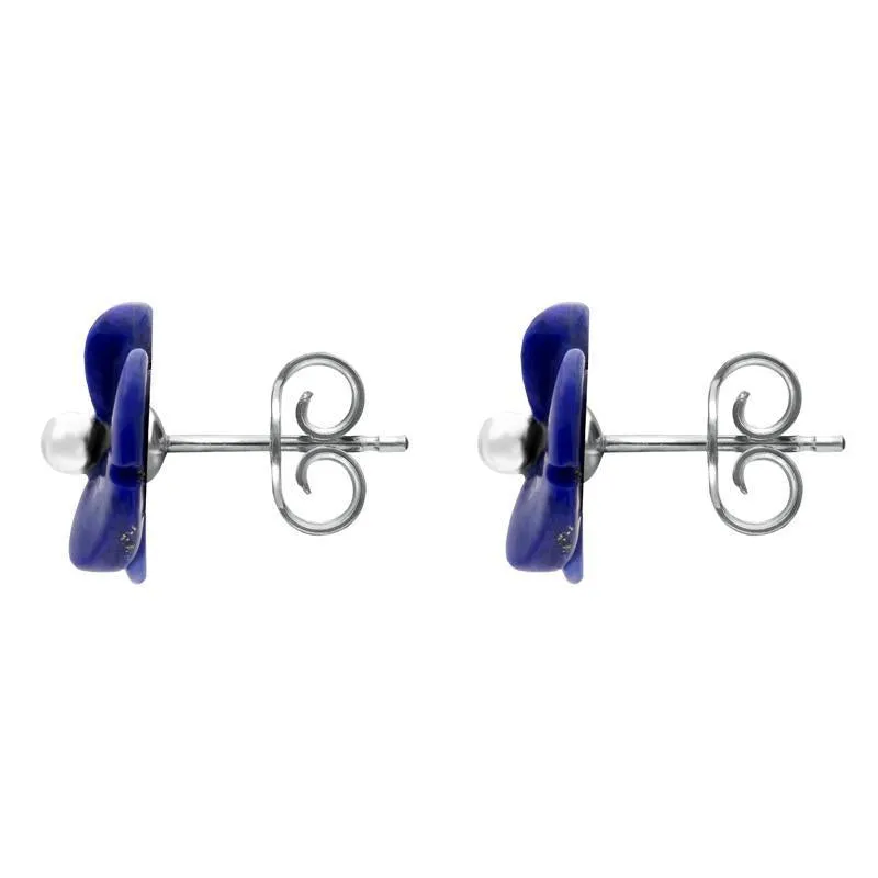 Sterling Silver Lapis Lazuli Tuberose 8mm Clover Stud Earrings sold by C.W. Sellors product image thumbnail 2