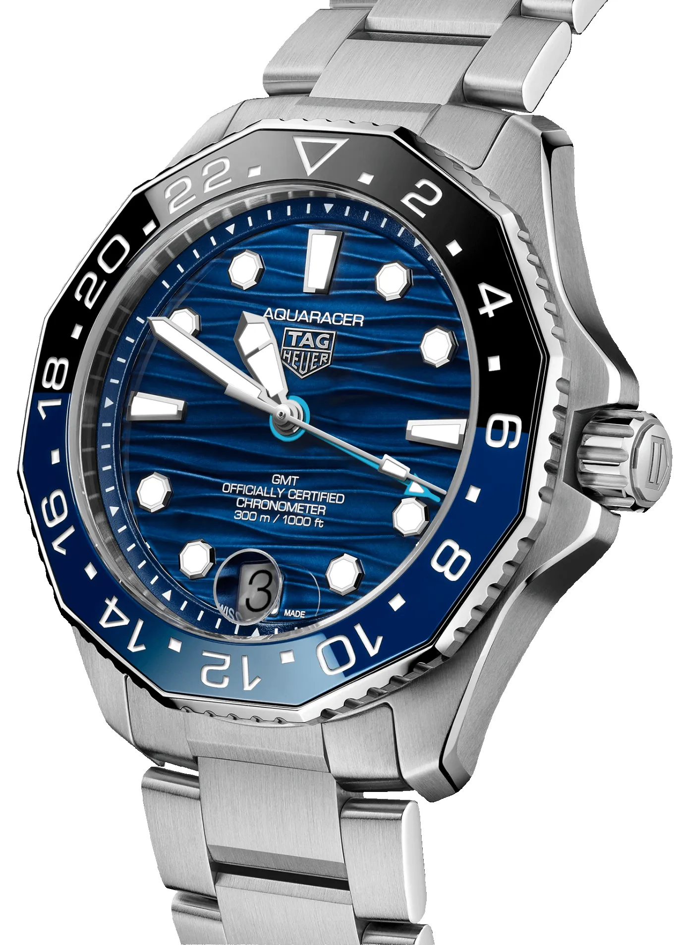 TAG Heuer Aquaracer Professional 300 GMT Bracelet Watch sold by C.W. Sellors product image thumbnail 4