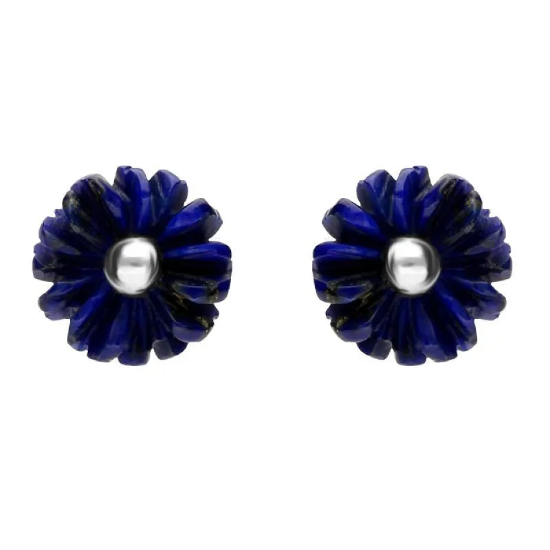 Sterling Silver Lapis Lazuli Tuberose 6mm Daisy Stud Earrings sold by C.W. Sellors