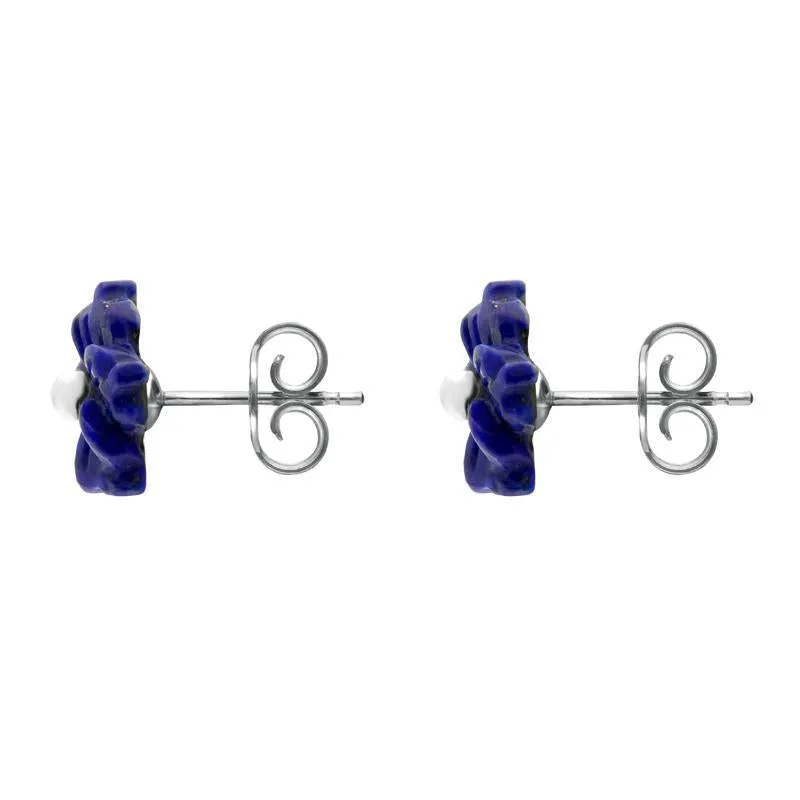 Sterling Silver Lapis Lazuli Tuberose 8mm Carnation Stud Earrings sold by C.W. Sellors product image thumbnail 2