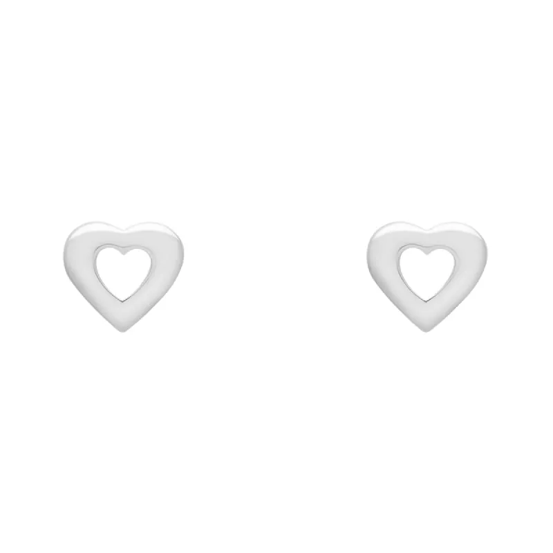 Sterling Silver Heart Stud Earrings D sold by C.W. Sellors