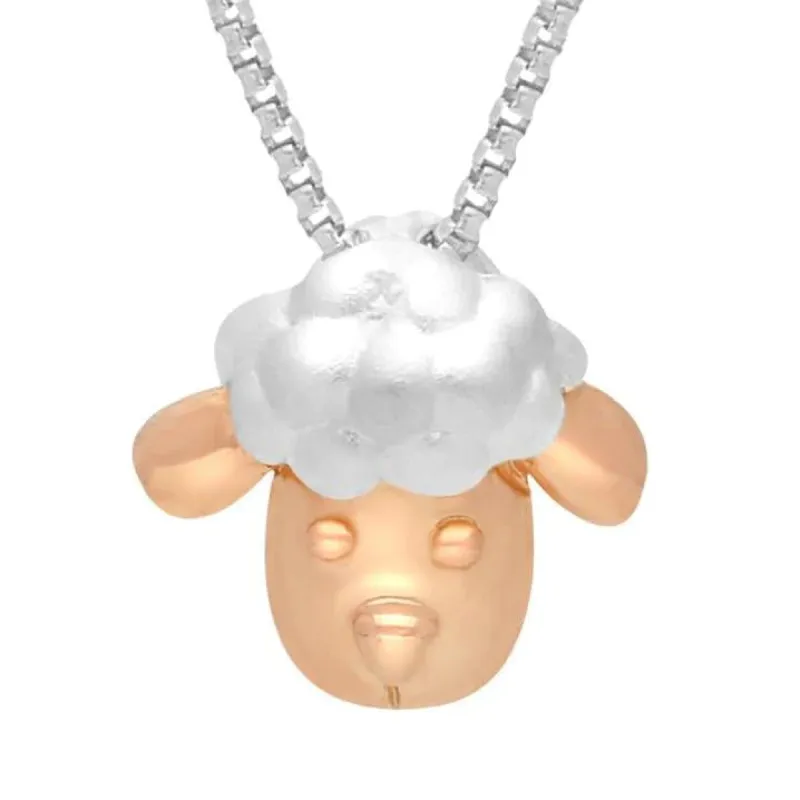Rose Gold Plated Sterling Silver Sheep Head Necklace D sold by C.W. Sellors