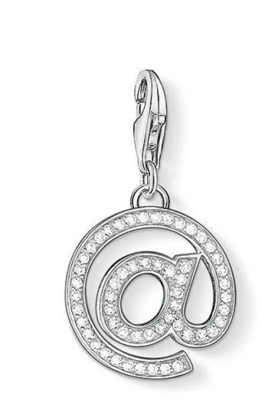 Thomas Sabo Charm Club Sterling Silver White Zirconia @ Charm D sold by C.W. Sellors