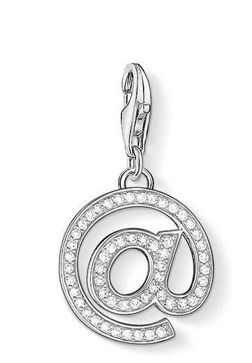 Thomas Sabo Charm Club Sterling Silver White Zirconia @ Charm D sold by C.W. Sellors