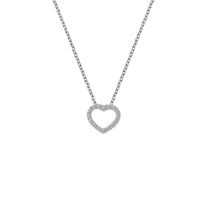 Hot Diamonds Striking Heart Sterling Silver Necklace D sold by C.W. Sellors