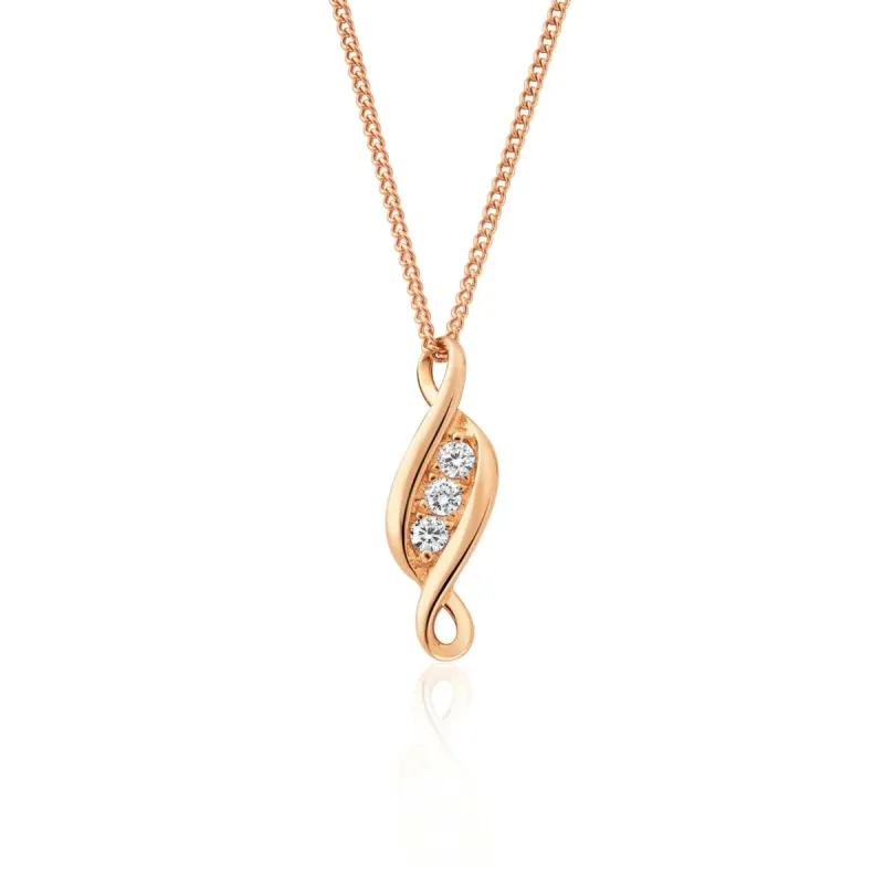 Clogau Past Present Future 1854 18ct Gold Diamond Necklace sold by C.W. Sellors
