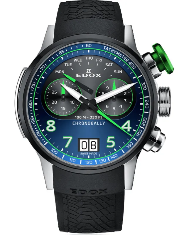 Edox Chronorally Chronograph Titanium Watch made by Edox