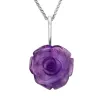 Sterling Silver Amethyst Tuberose 20mm Rose Necklace sold by C.W. Sellors