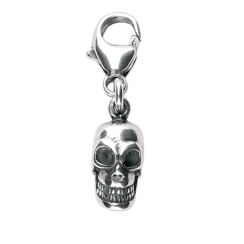 Sterling Silver Skull Clip Charm sold by C.W. Sellors