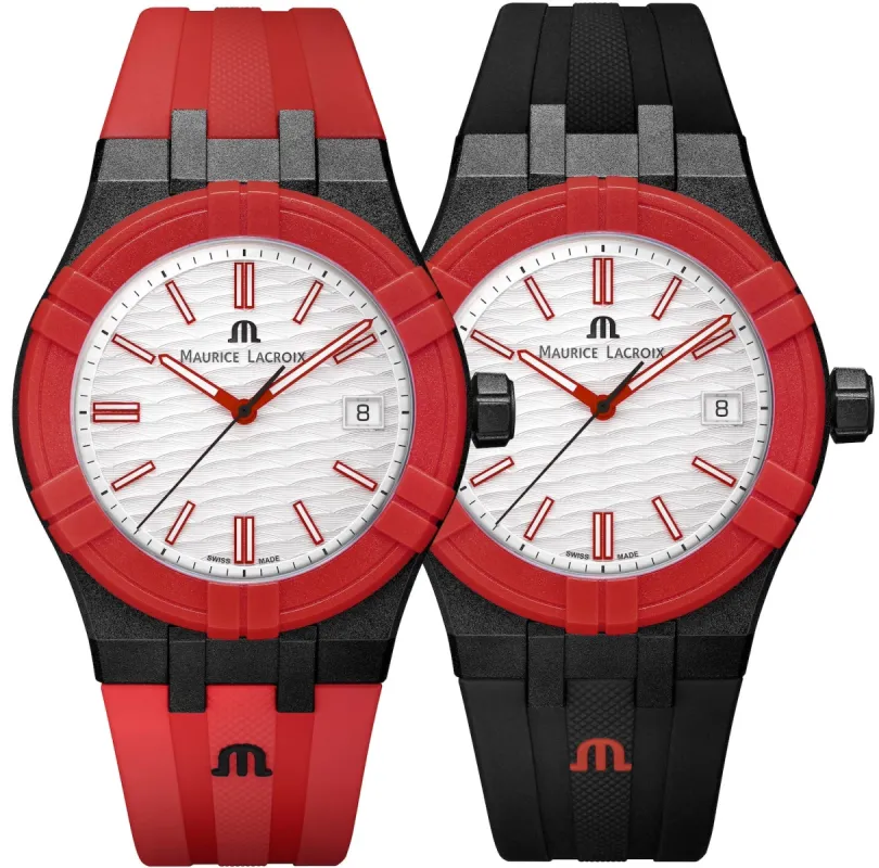 Maurice Lacroix Aikon Tide Black Red White sold by C.W. Sellors