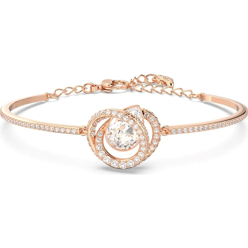 Swarovski Generation Rose Gold Tone Plated White Crystal Spiral Bangle sold by C.W. Sellors