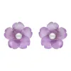 Sterling Silver Amethyst Tuberose 8mm Gypsophilia Stud Earrings sold by C.W. Sellors