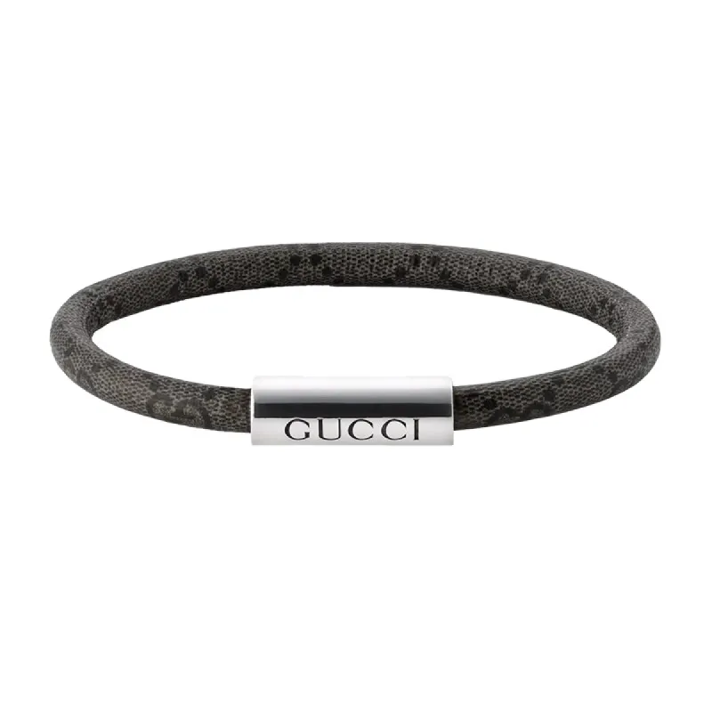 Gucci Trademark GG Supreme Black Bracelet sold by C.W. Sellors