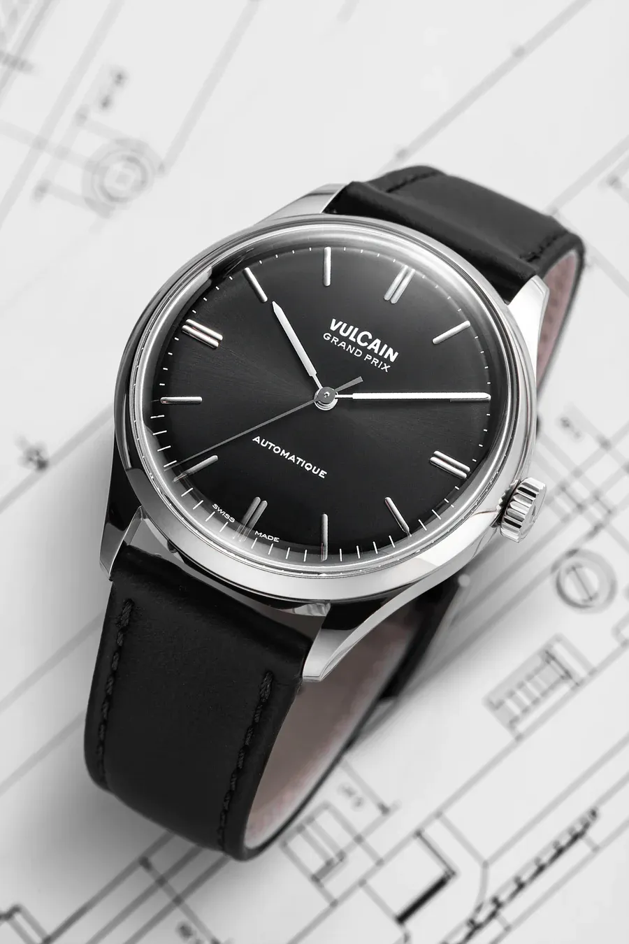 Vulcain Grand Prix Grey Leather Watch sold by C.W. Sellors product image thumbnail 3