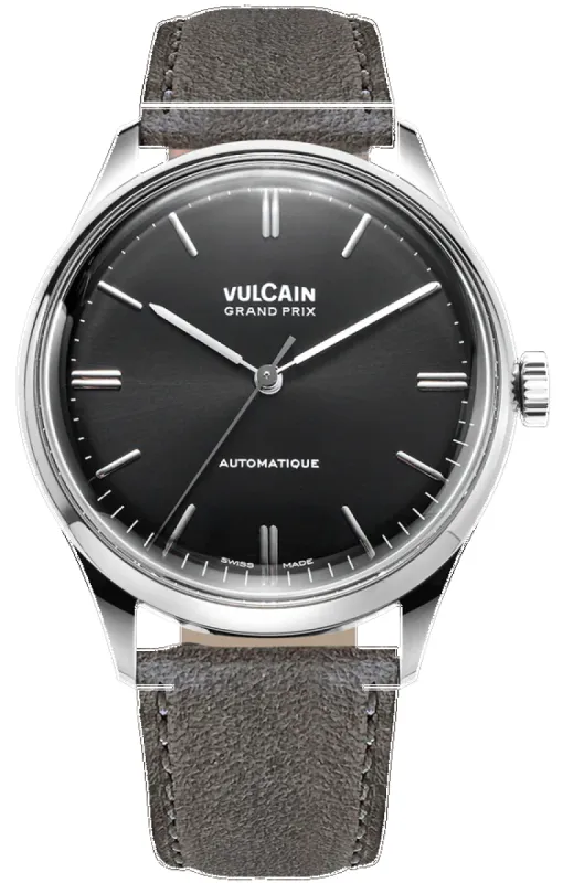 Vulcain Grand Prix Grey Leather Watch sold by C.W. Sellors