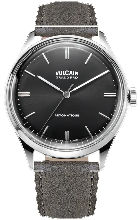Vulcain Grand Prix Grey Leather Watch sold by C.W. Sellors