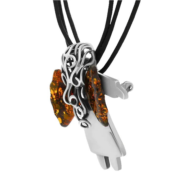 Sterling Silver Amber Angel Brooch Necklace D sold by C.W. Sellors product image thumbnail 2