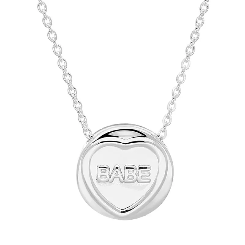 Love Hearts Sterling Silver "Babe" Necklace sold by C.W. Sellors
