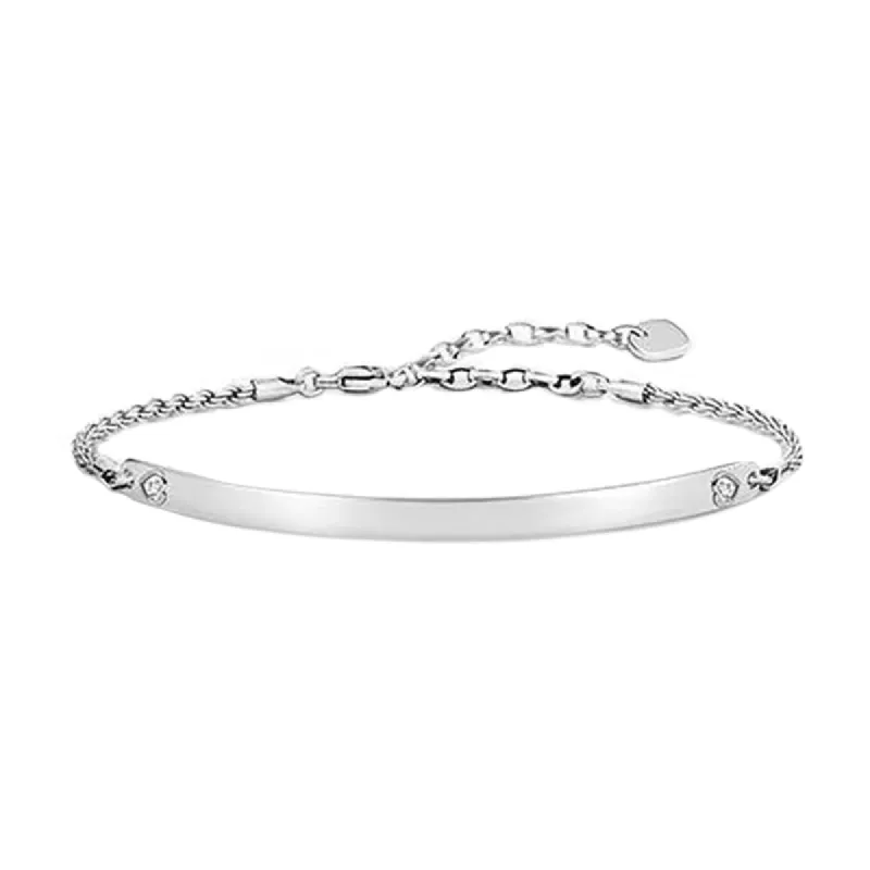 Thomas Sabo Love Bridge Sterling Silver CZ Heart Bracelet D sold by C.W. Sellors