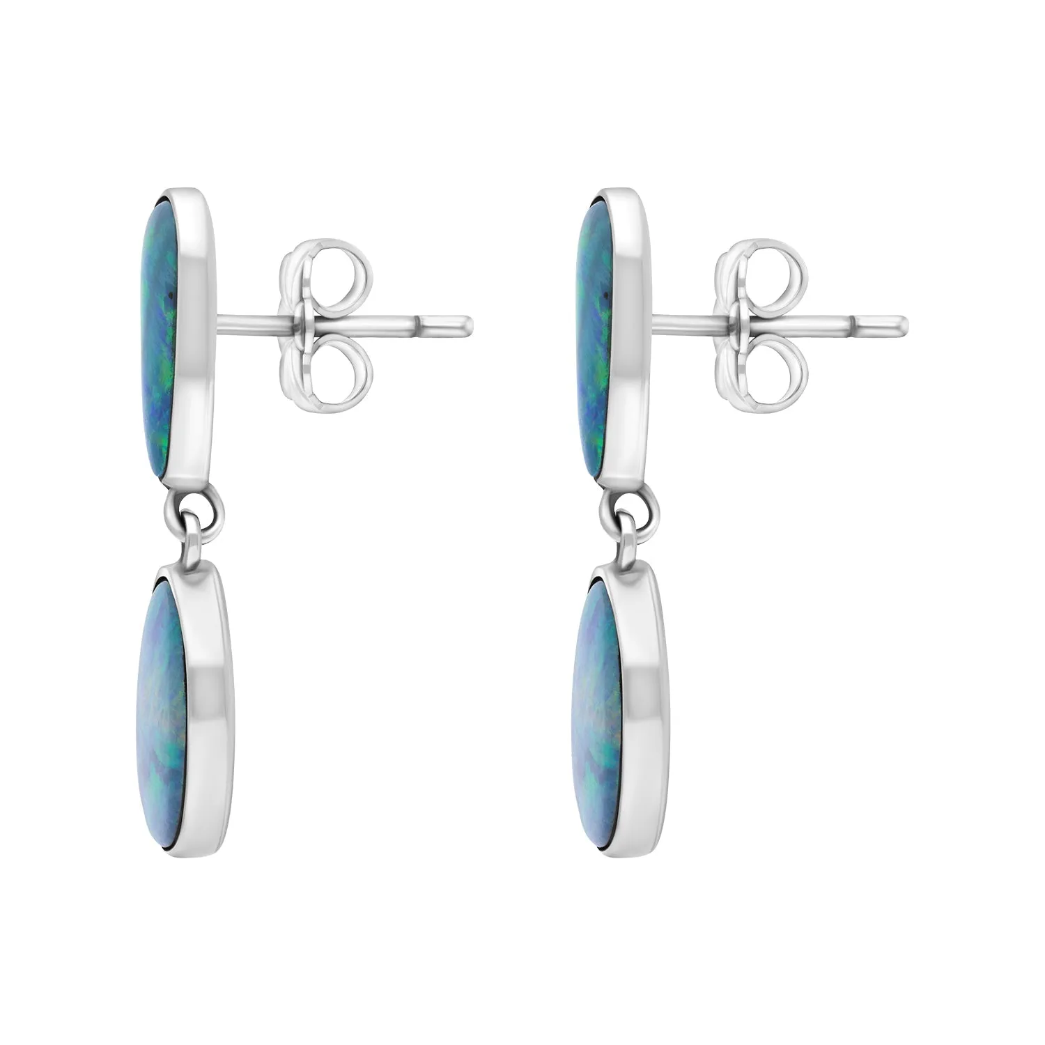 Sterling Silver Abstract Opal Doublet Drop Earrings D sold by C.W. Sellors product image thumbnail 2