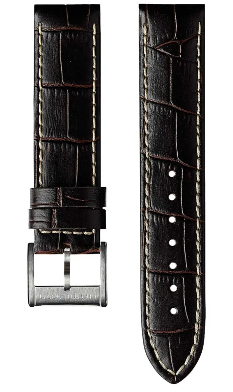 Hamilton Strap Jazzmaster Aligator Leather Brown sold by C.W. Sellors