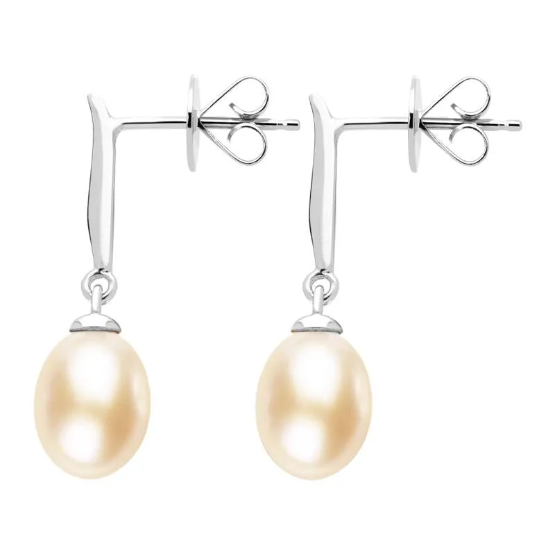 Sterling Silver Pearl Peach Drop Earrings sold by C.W. Sellors product image thumbnail 2
